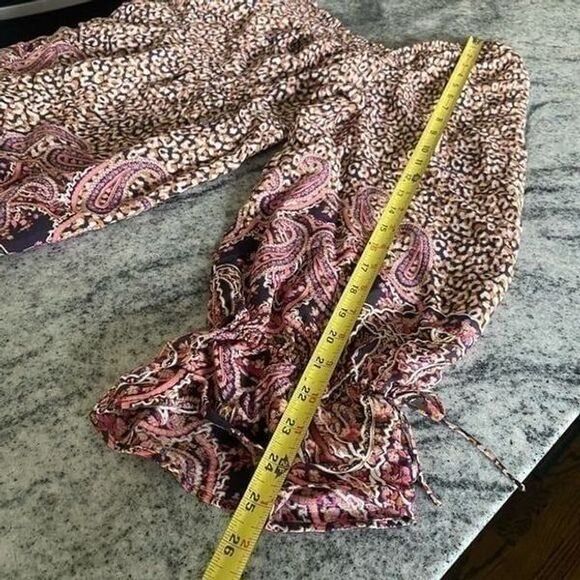 NWT Anthropologie Maeve Large Dress Boho Smocked Leopard Paisley Peasant - Picture 9 of 11